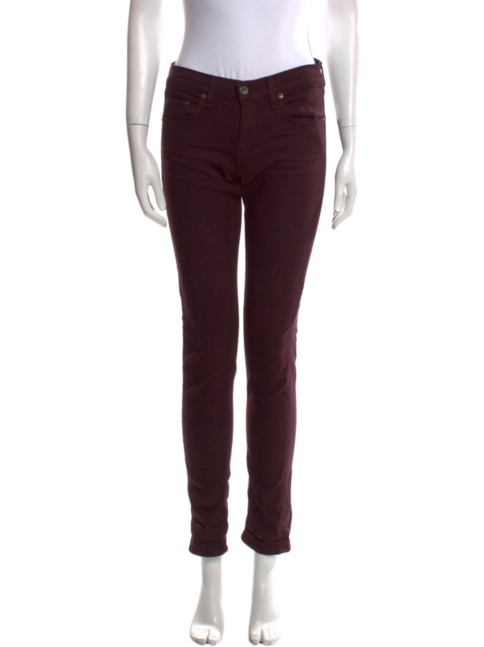 rag & bone Skinny Jeans in Deep Burgundy